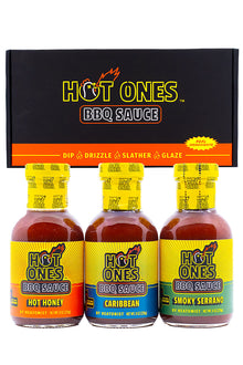 Hot Ones BBQ Trio Pack (Hot Honey / Caribbean / Smoked Serrano) P3