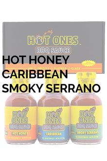 Hot Ones BBQ Trio Pack (Hot Honey / Caribbean / Smoked Serrano) P3