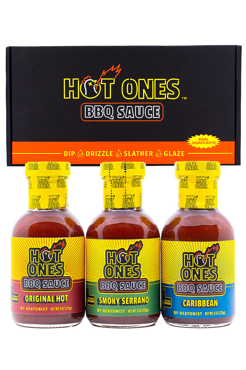 Hot Ones BBQ Trio Pack (Original / Smoked Serrano / Caribbean) B8
