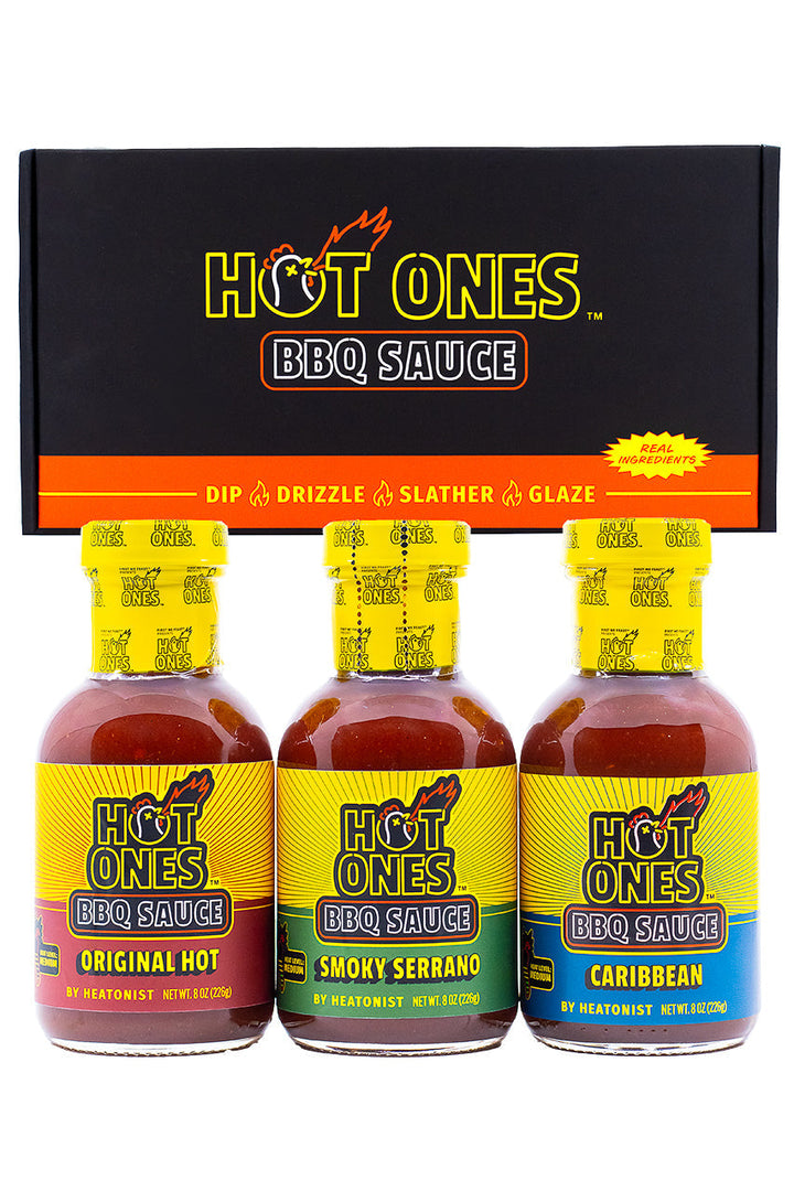 Hot Ones BBQ Trio Pack (Original / Smoked Serrano / Caribbean) B8