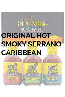 Hot Ones BBQ Trio Pack (Original / Smoked Serrano / Caribbean) O2